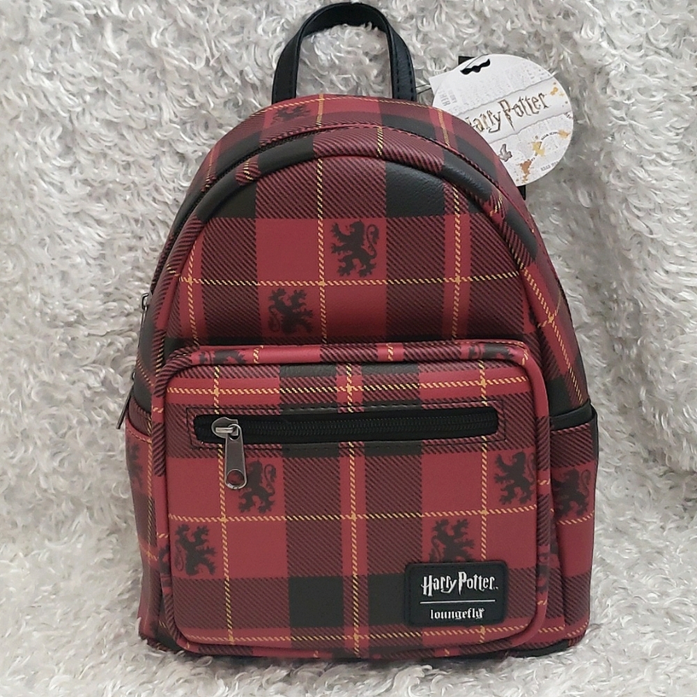 Loungefly Harry Potter plaid Gryffindor Pride mini backpack Red